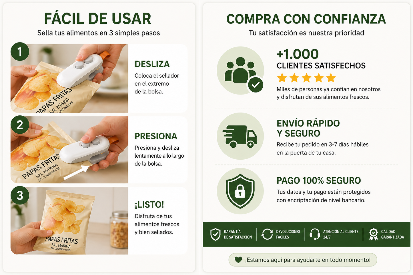 SealQuick™ – Sella tus alimentos en segundos y manténlos frescos
