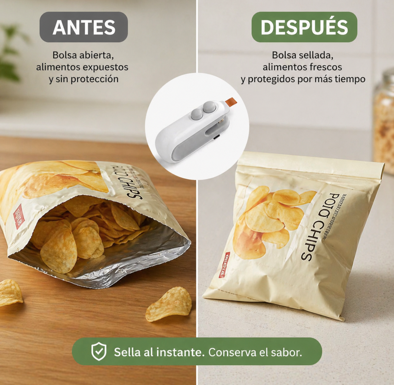 SealQuick™ – Sella tus alimentos en segundos y manténlos frescos